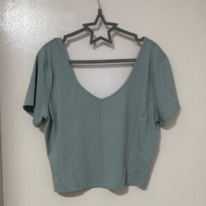 Lululemon Align T-Shirt Size 14 Silver Blue